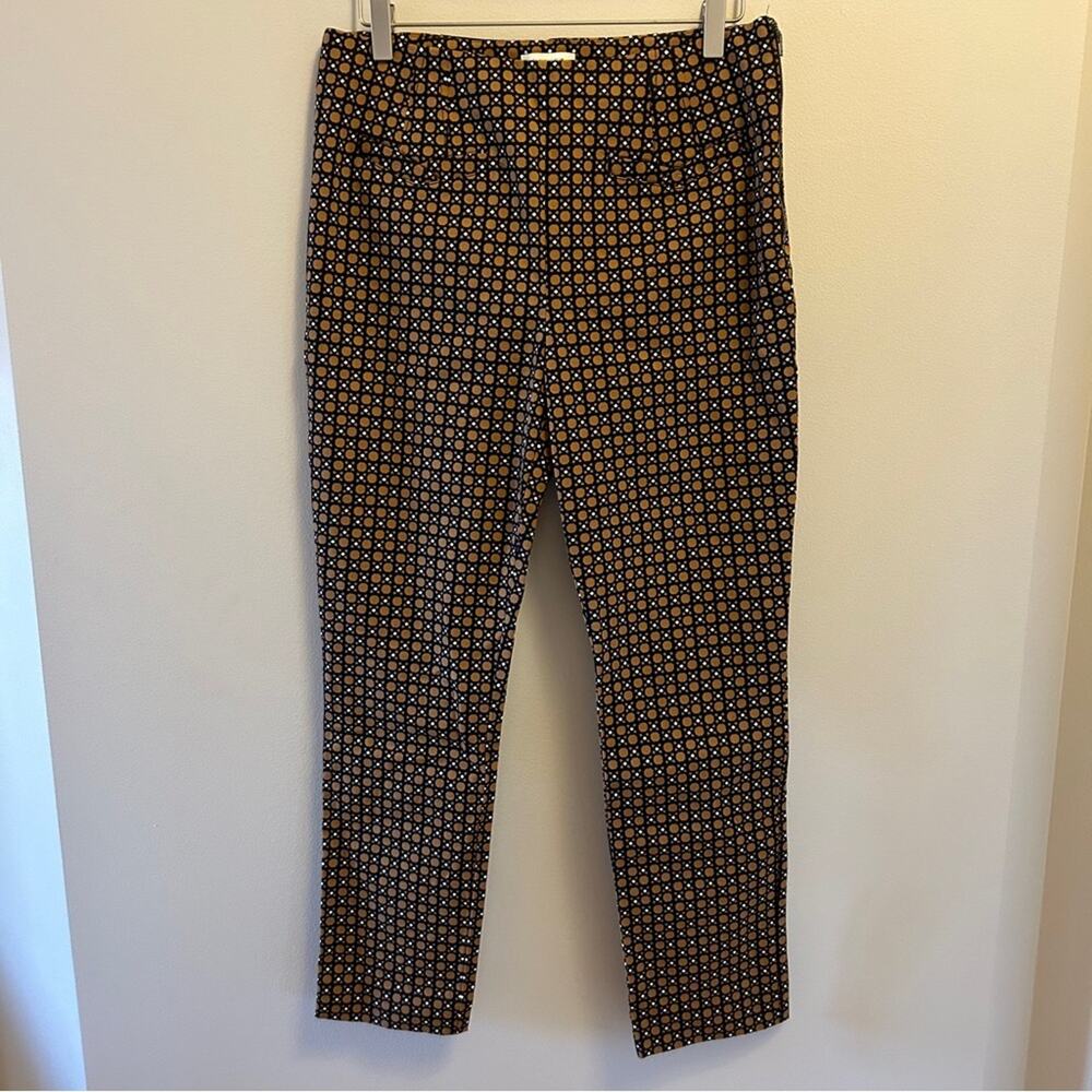 Anthropologie Brown Patterned Slim Pants